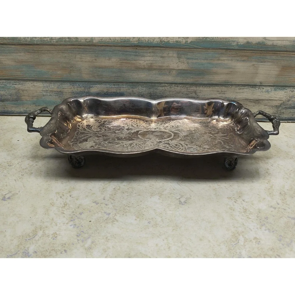Antique W&S Blackinton Silver Plate Towle Serving Tray‎